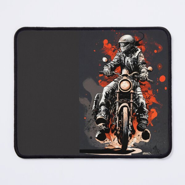 Item preview, Vintage sketch of a woman and a motorcycle. designed and sold by duneArt.