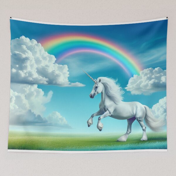 Item preview, Rainbow Dance: Unicorn and Clouds designed and sold by yodabi.