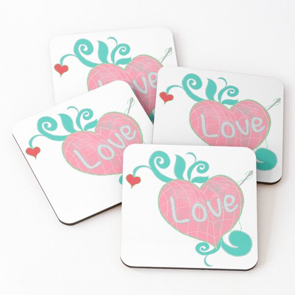 Item preview, Stitches of Love Heart Applique Artwork designed and sold by creativebeeshop.