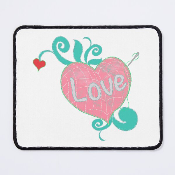 Item preview, Stitches of Love Heart Applique Artwork designed and sold by creativebeeshop.