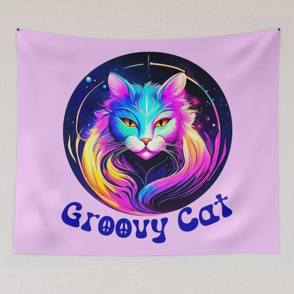 Item preview, Groovy Cat 2 designed and sold by DigitalandPhoto.
