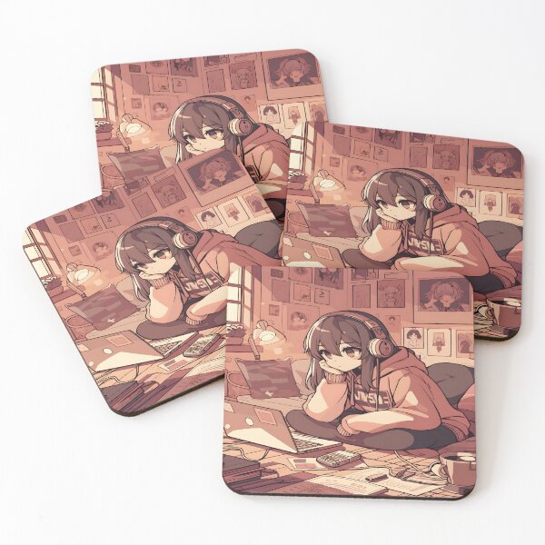 Item preview, Anime Girl Desk Mat Mouse Pad Bath Mat designed and sold by KitonicTees.
