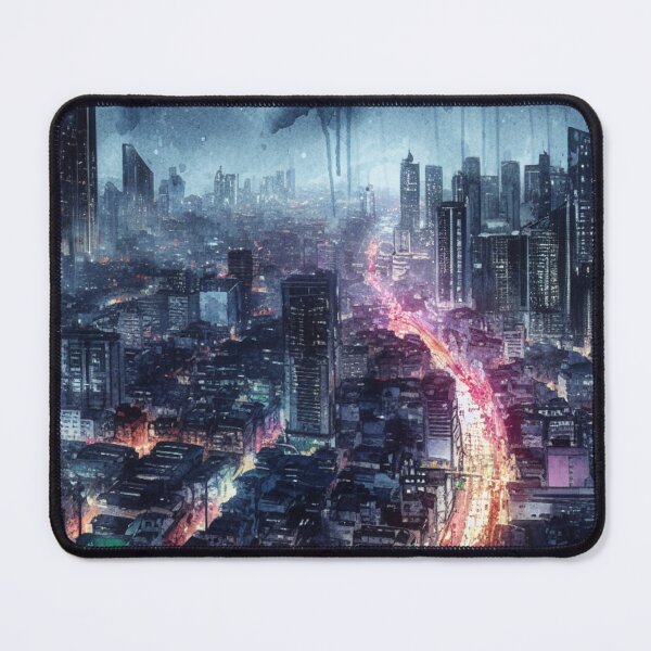 Item preview, Neo Noir Vintage Night Cityscape [Watercolor] designed and sold by RESToRAPTOR.