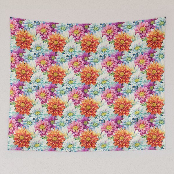 Item preview, Zinnia Tile 11: Rainbow Smiles in a Field of Daisy Dandelions and Sunshine of Nature's Confetti Party designed and sold by TheBrainArt.