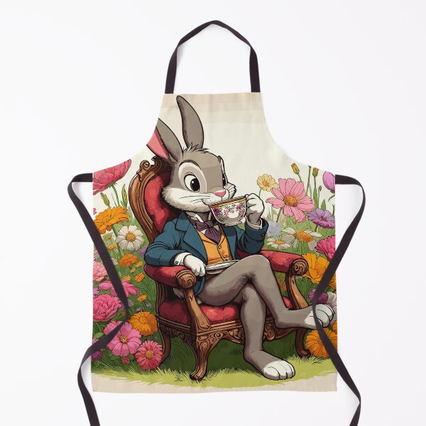 Item preview, Tea Garden Whimsy: Bunny in Old Cartoon Fashion designed and sold by Artaverse.