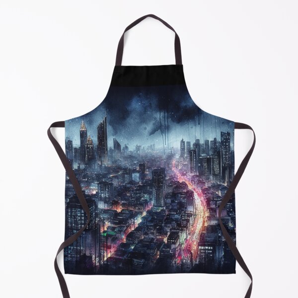 Item preview, Neo Noir Vintage Night Cityscape [Watercolor] designed and sold by RESToRAPTOR.
