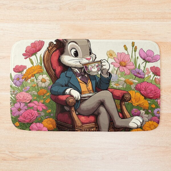 Item preview, Tea Garden Whimsy: Bunny in Old Cartoon Fashion designed and sold by Artaverse.