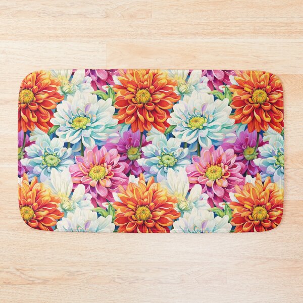 Item preview, Zinnia Tile 11: Rainbow Smiles in a Field of Daisy Dandelions and Sunshine of Nature's Confetti Party designed and sold by TheBrainArt.
