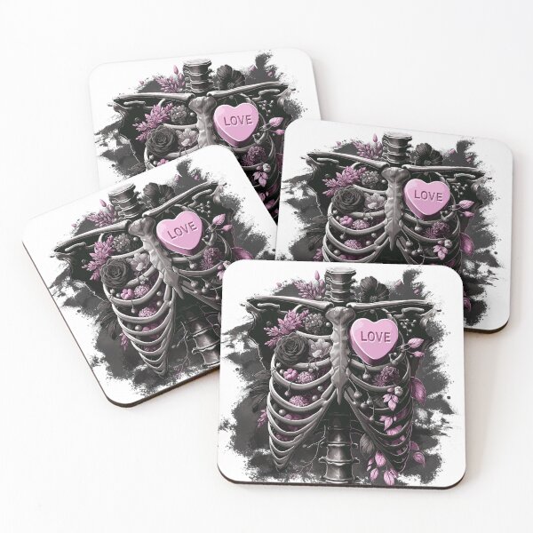 Aperçu de l'œuvre Cage thoracique | Esthétique maussade | Une Saint-Valentin audacieuse créée et vendue par jtDigital + StrangeFolk.
