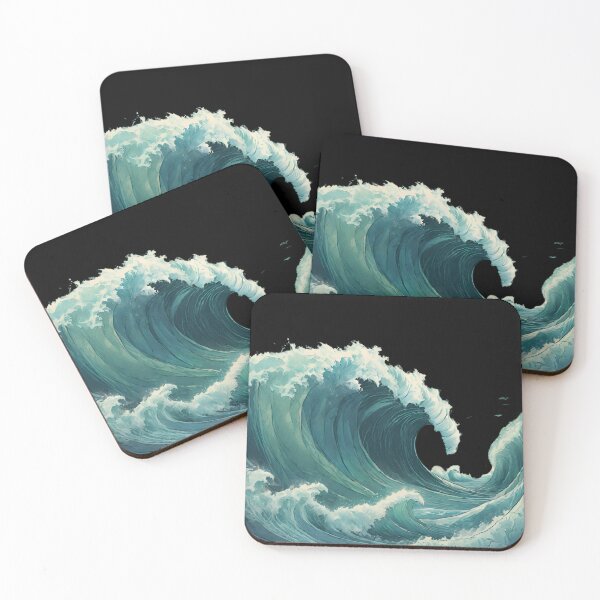 Item preview, Diverse Marine Life Transformation Wave Art designed and sold by ChicTrendz.