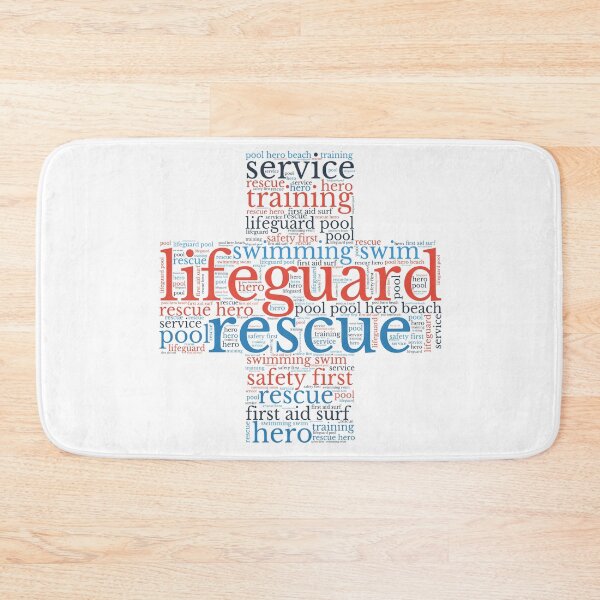 Item preview, Lifeguard Red Word Cloud Cross designed and sold by TeesYouWant.