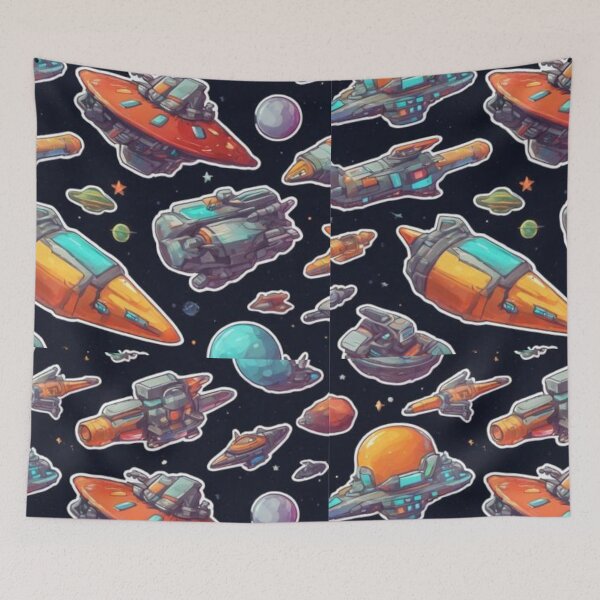 Item preview, SPACESHIP PATTERN designed and sold by Catfighter.