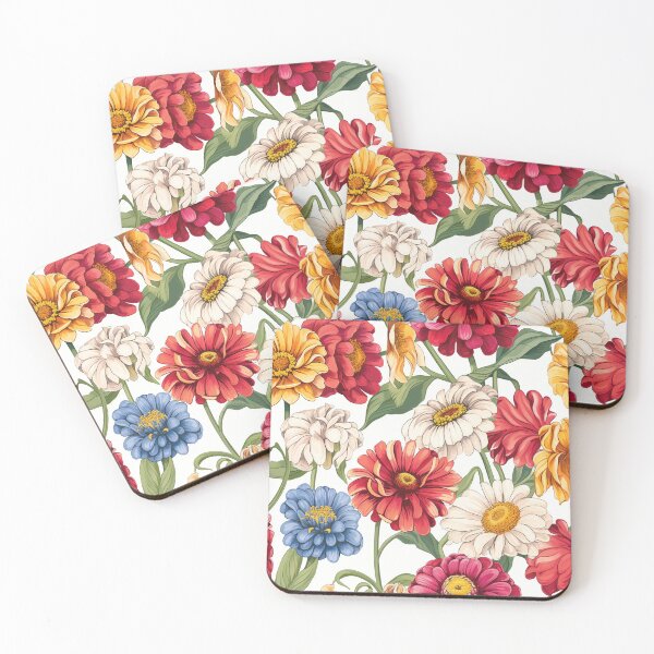 Item preview, Zinnia Tile 12: Rainbow Smiles in a Field of Daisy Dandelions and Sunshine of Nature's Confetti Party designed and sold by TheBrainArt.