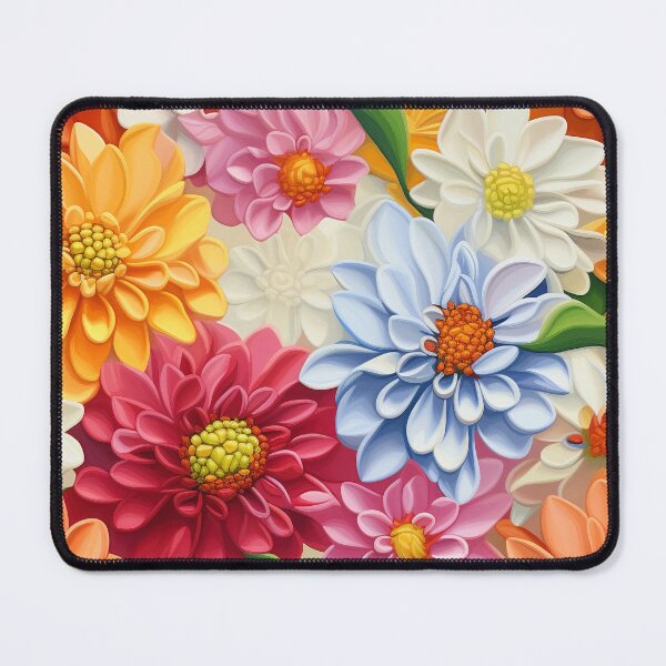 Item preview, Zinnia Tile 13: Rainbow Smiles in a Field of Daisy Dandelions and Sunshine of Nature's Confetti Party designed and sold by TheBrainArt.