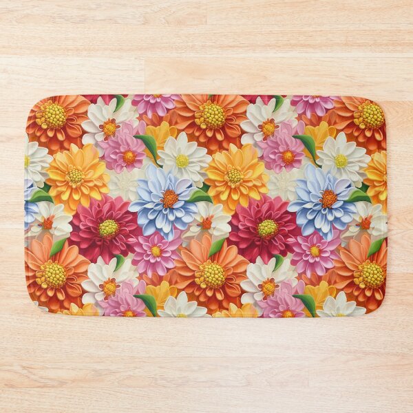 Item preview, Zinnia Tile 13: Rainbow Smiles in a Field of Daisy Dandelions and Sunshine of Nature's Confetti Party designed and sold by TheBrainArt.