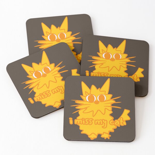 Item preview, I Miss My Cat Funky Sharp Orange Drawing designed and sold by Pink Ribbon.