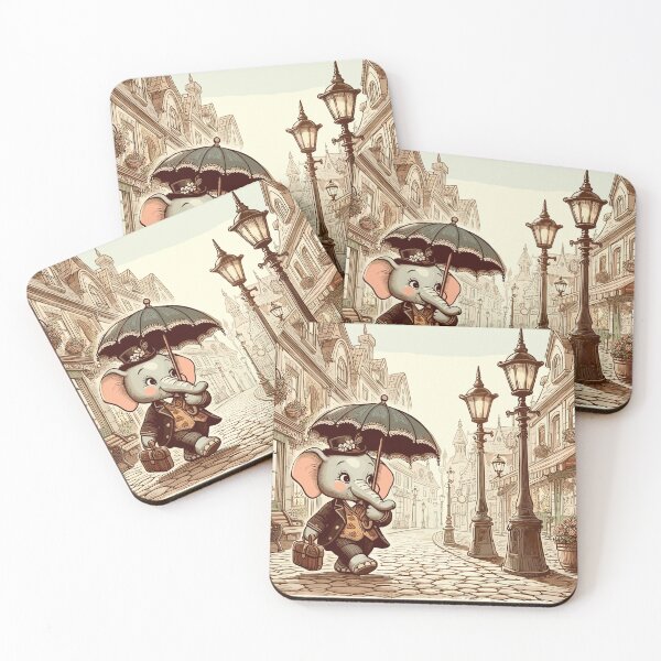 Item preview, Charming Streets: Vintage-Style Elephant Adventure designed and sold by Artaverse.