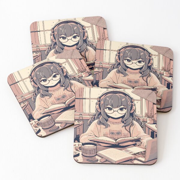 Item preview, Anime Girl Desk Mat, Student Mouse Pad designed and sold by KitonicTees.