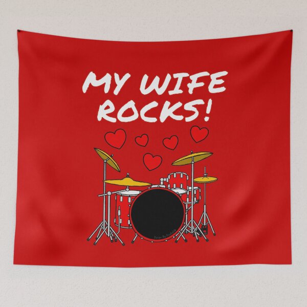 Item preview, My Wife Rocks Drums Drummer Valentines Anniversary designed and sold by doodlerob.