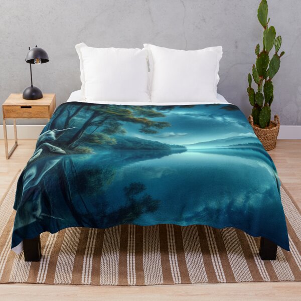 Item preview, Tranquil Rainbow Lake Unicorn designed and sold by yodabi.