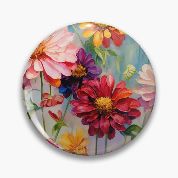 Item preview, Zinnia Tile 14: Rainbow Smiles in a Field of Daisy Dandelions and Sunshine of Nature's Confetti Party designed and sold by TheBrainArt.