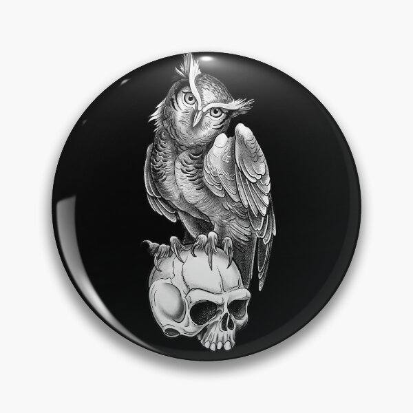 Item preview, Owl with skull designed and sold by Katart-is.