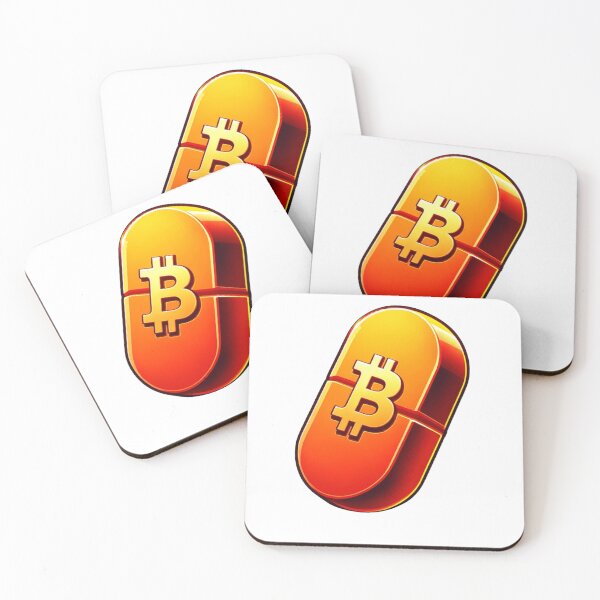 Item preview, Giant Orange Scored Pill with a Yellow Bitcoin Logo designed and sold by kylmllr101684.