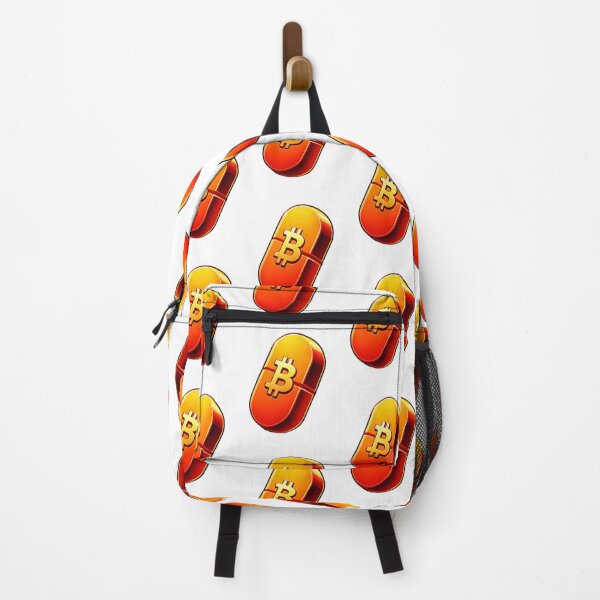 Item preview, Giant Orange Scored Pill with a Yellow Bitcoin Logo designed and sold by kylmllr101684.