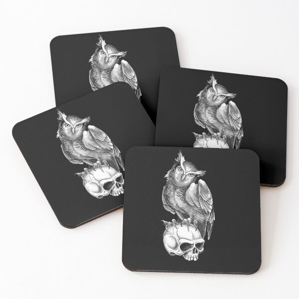 Item preview, Owl with skull designed and sold by Katart-is.