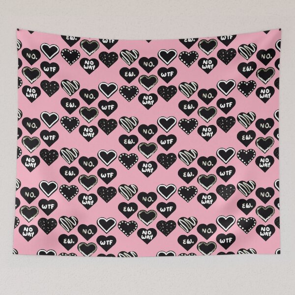 Item preview, Bad Hearts in Black (Soft Pink) designed and sold by BLAAAAASK.