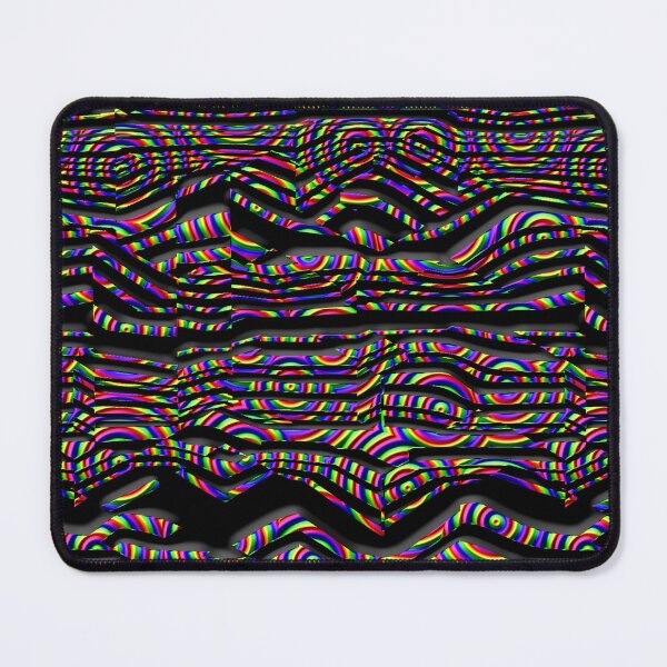 Item preview, 3D Concentric Rainbow Circles on Black Stripes designed and sold by TheRulerofEarth.