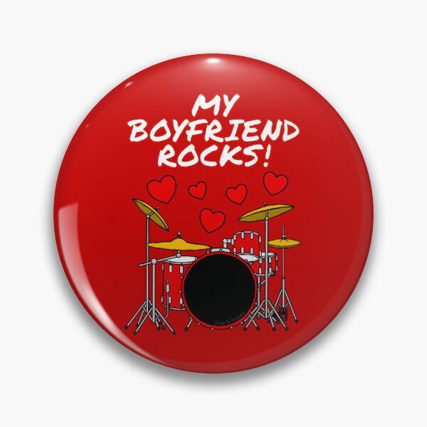 Item preview, My Boyfriend Rocks Drum Drummer Valentines Anniversary designed and sold by doodlerob.