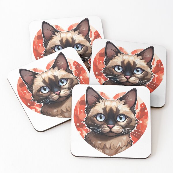 Item preview, Valentine Siamese Cat designed and sold by Twisted Enigma Designs.