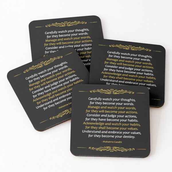 Item preview, Mahatma Gandhi Quote Carefully watch your thoughts designed and sold by paragonDesign28.