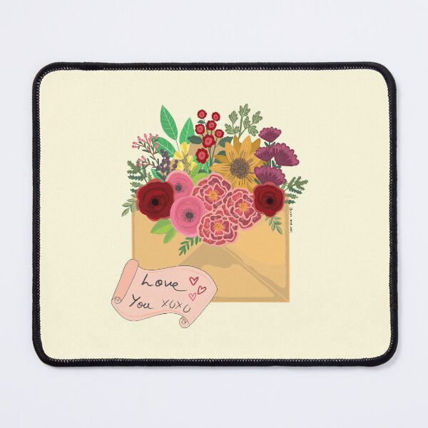 Item preview, Love you floral envelope designed and sold by MadebySan.