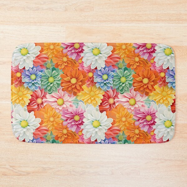 Item preview, Zinnia Tile 16: Rainbow Smiles in a Field of Daisy Dandelions and Sunshine of Nature's Confetti Party designed and sold by TheBrainArt.