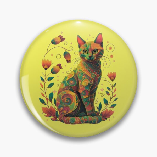 Artikelvorschau, Blumenkatze entworfen und verkauft von MyTshirtArt.