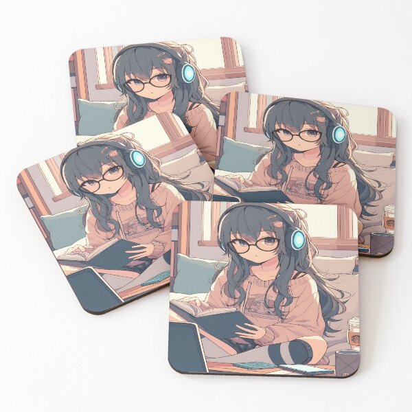 Item preview, Anime Girl Desk Mat, Mouse Pad Bath Mat designed and sold by KitonicTees.