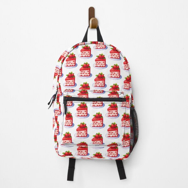 Item preview, White chocolate strawberry cake slice- Pixel art designed and sold by octoboobs.