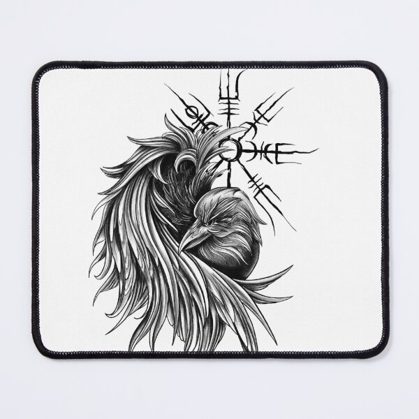 Item preview, Raven with vegvisir designed and sold by Katart-is.