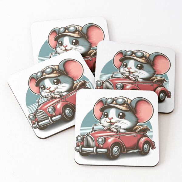Item preview, Cute mouse driving a car designed and sold by Culmika.