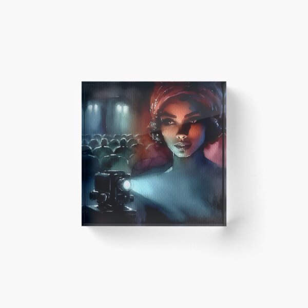 Item preview, Neo Noir Vintage Actress in Cinema [Watercolor] designed and sold by RESToRAPTOR.
