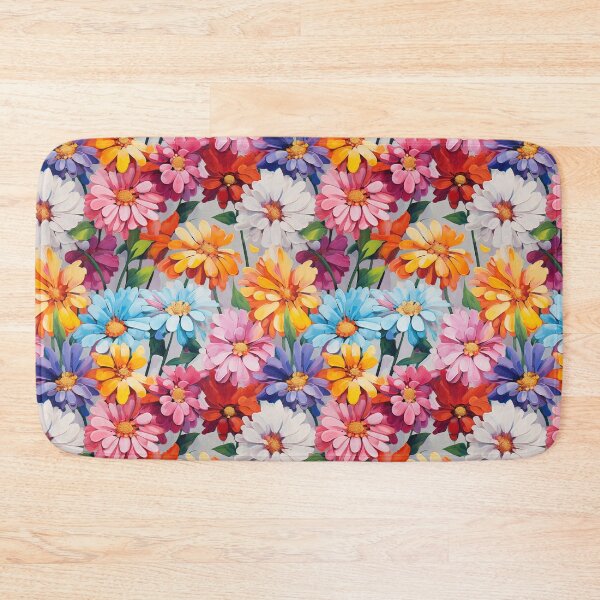 Item preview, Zinnia Tile 18: Rainbow Smiles in a Field of Daisy Dandelions and Sunshine of Nature's Confetti Party designed and sold by TheBrainArt.