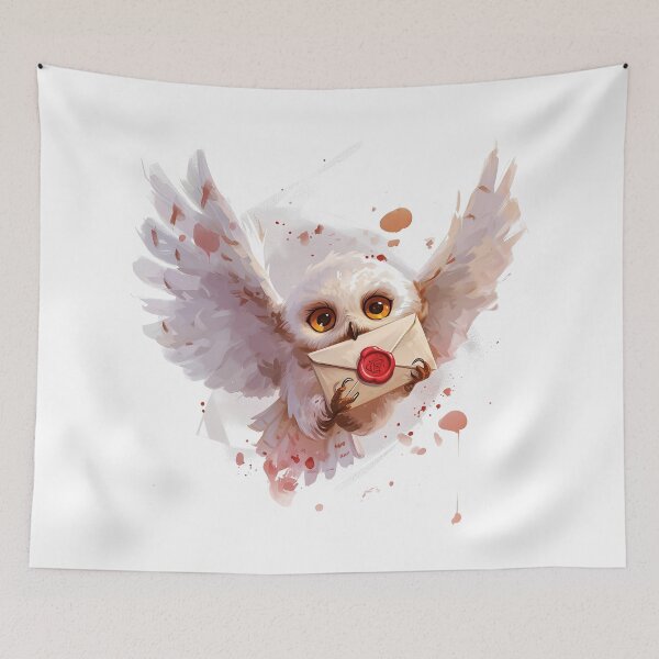Item preview, A Snowy Owl Brings a Sealed Message - Fantasy designed and sold by Fenay Designs.