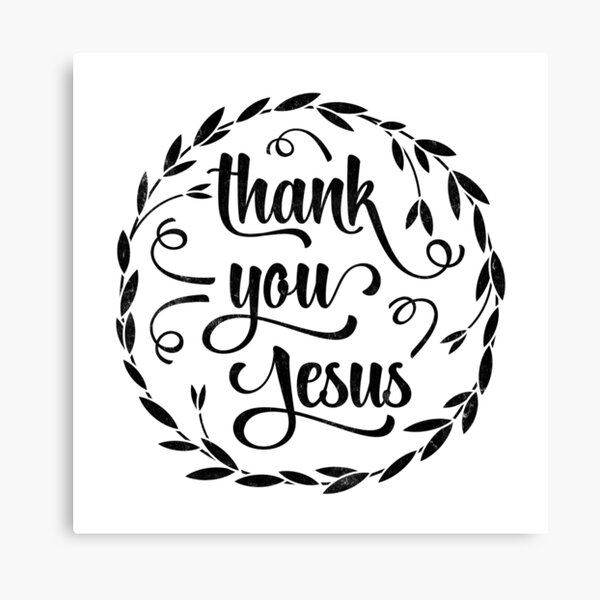 Thank You Jesus Wreath Design Canvas Print
