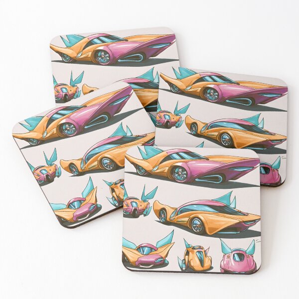 Item preview, comic book car, futuristic with shark fins designed and sold by janjacbu.