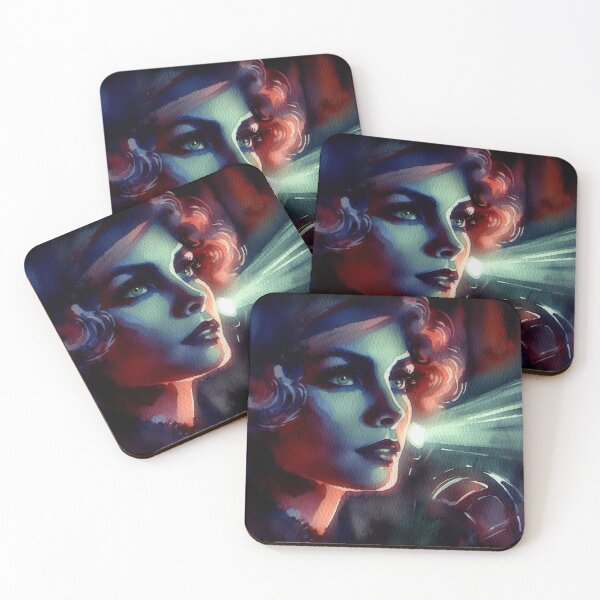 Item preview, Neo Noir Vintage Actress in Cinema [Watercolor] designed and sold by RESToRAPTOR.