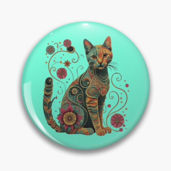 Artikelvorschau, Blumenkatze entworfen und verkauft von MyTshirtArt.