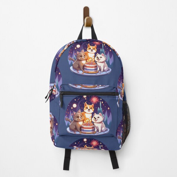 Item preview, Cat Siblings Celebrating Their Birthday designed and sold by VivaIconicPrint.
