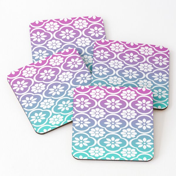 Item preview, Neon colored flower seamless cute pattern designed and sold by WickedXDesigns.